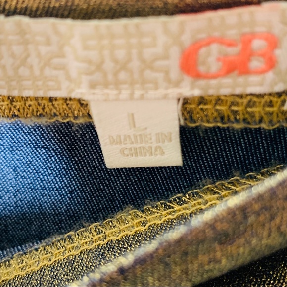 Gianni Bini Metallic Gold Ruffle Mini Skirt Large - Picture 3 of 7